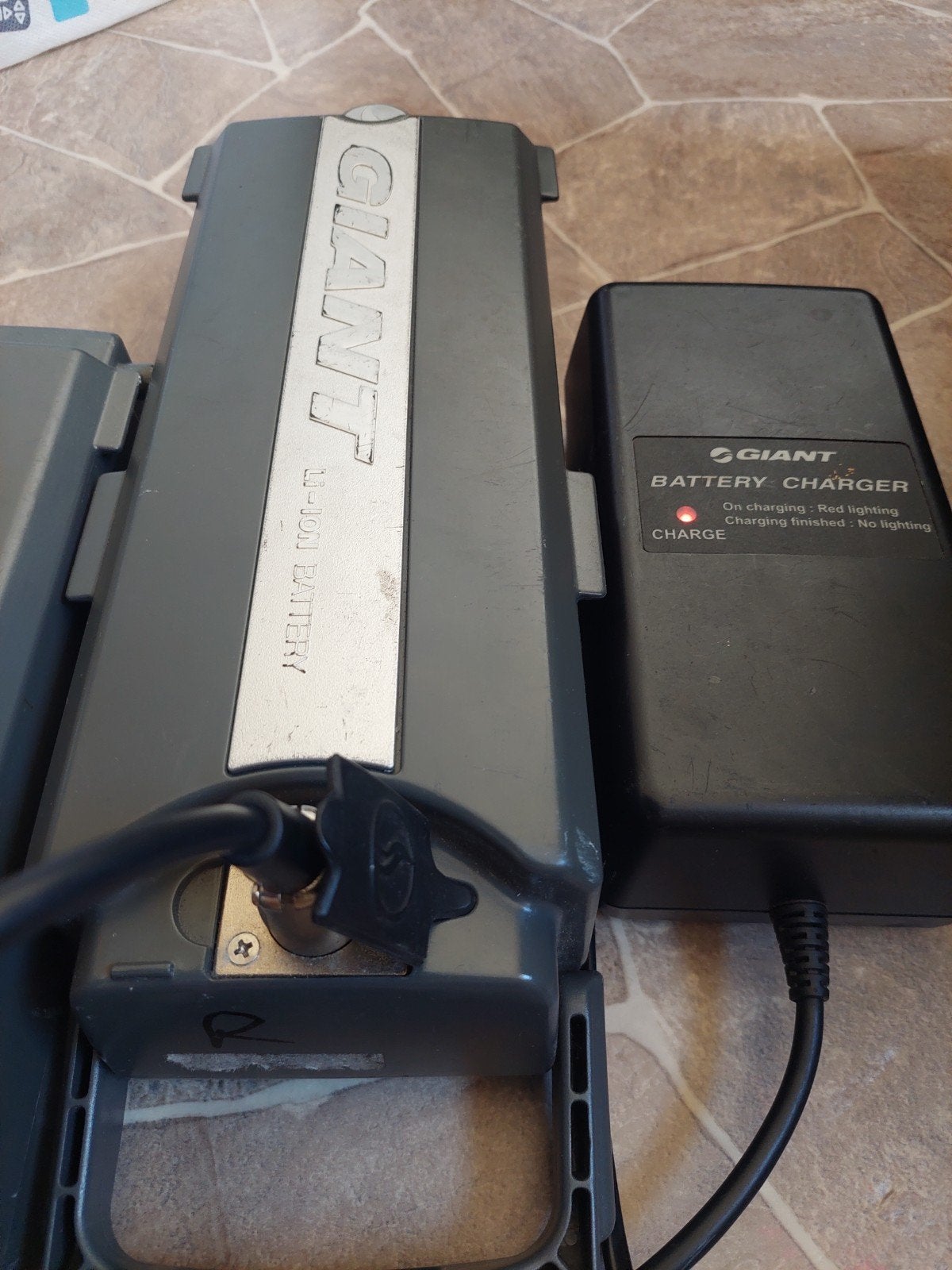 2 Giant E-bike accu's met oplader, Ophalen of Verzenden