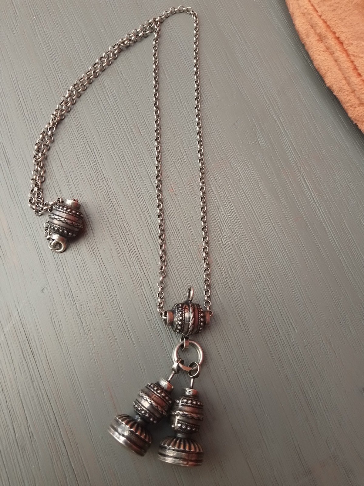 mooi zilveren Chatelaine ketting., Ophalen of Verzenden, Zilver