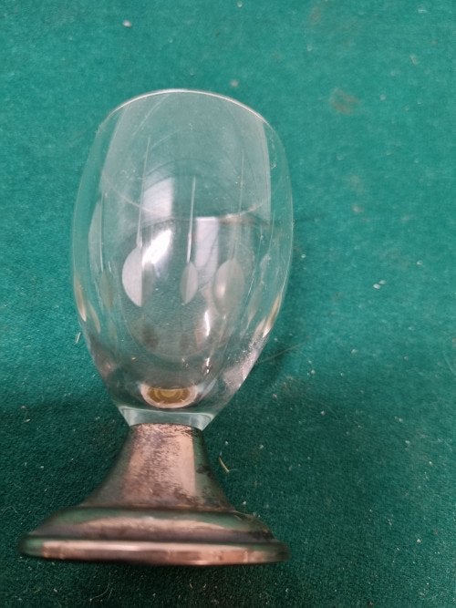 -	Port glas op zilveren voet, Ophalen of Verzenden