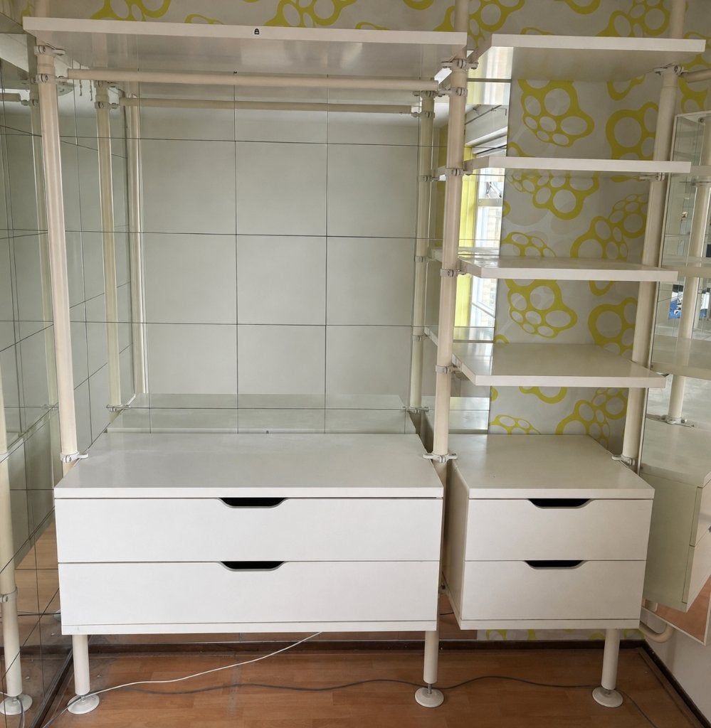 IKEA kledingkast met spiegel en lades - Almere Buiten, Ophalen, Gebruikt, 150 tot 200 cm, 50 tot 75 cm