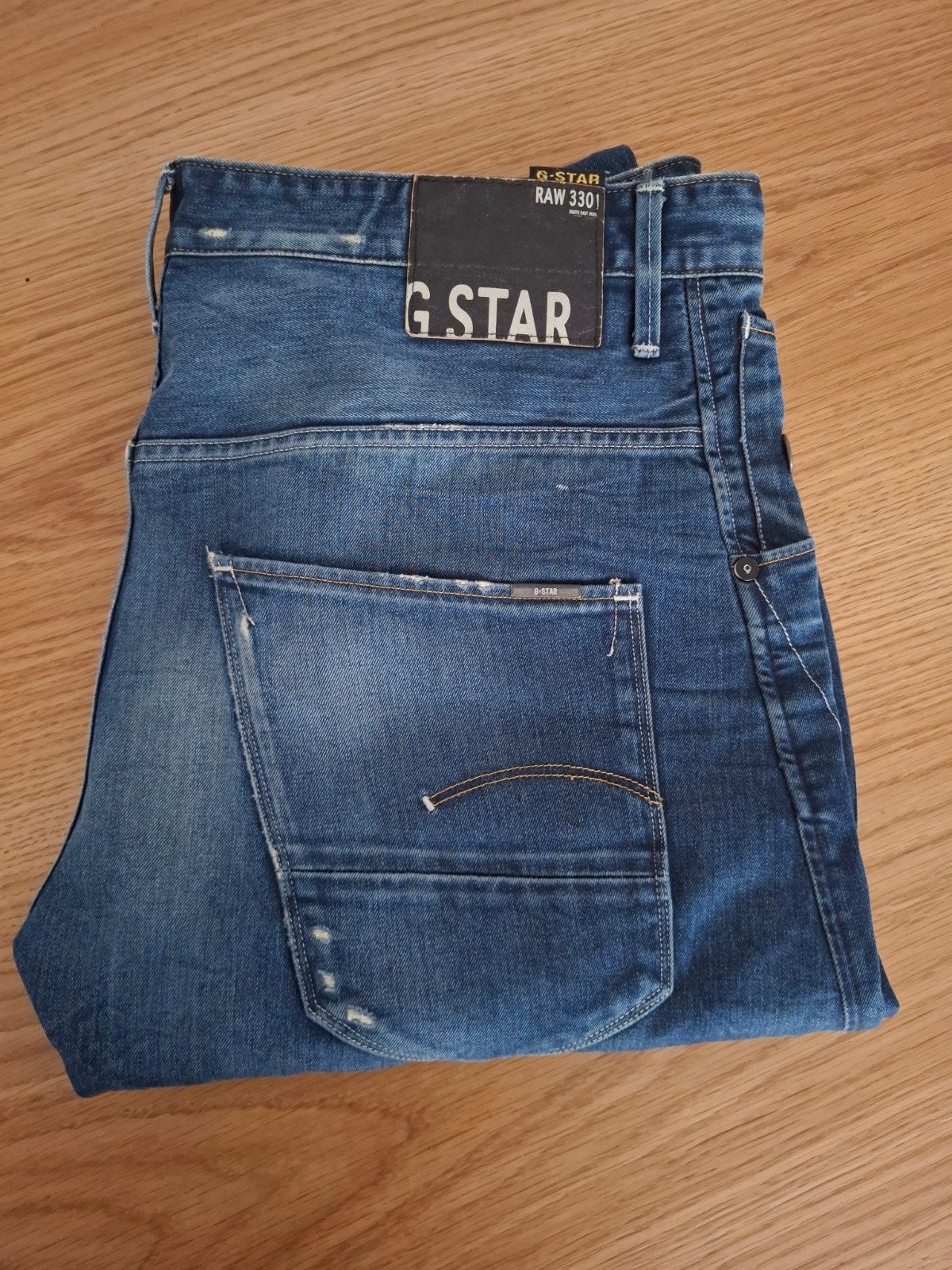 G-Star Raw spijkerbroek maat W36 L34 - rits kapot, Blauw, Ophalen of Verzenden, Zo goed als nieuw, G-Star Raw