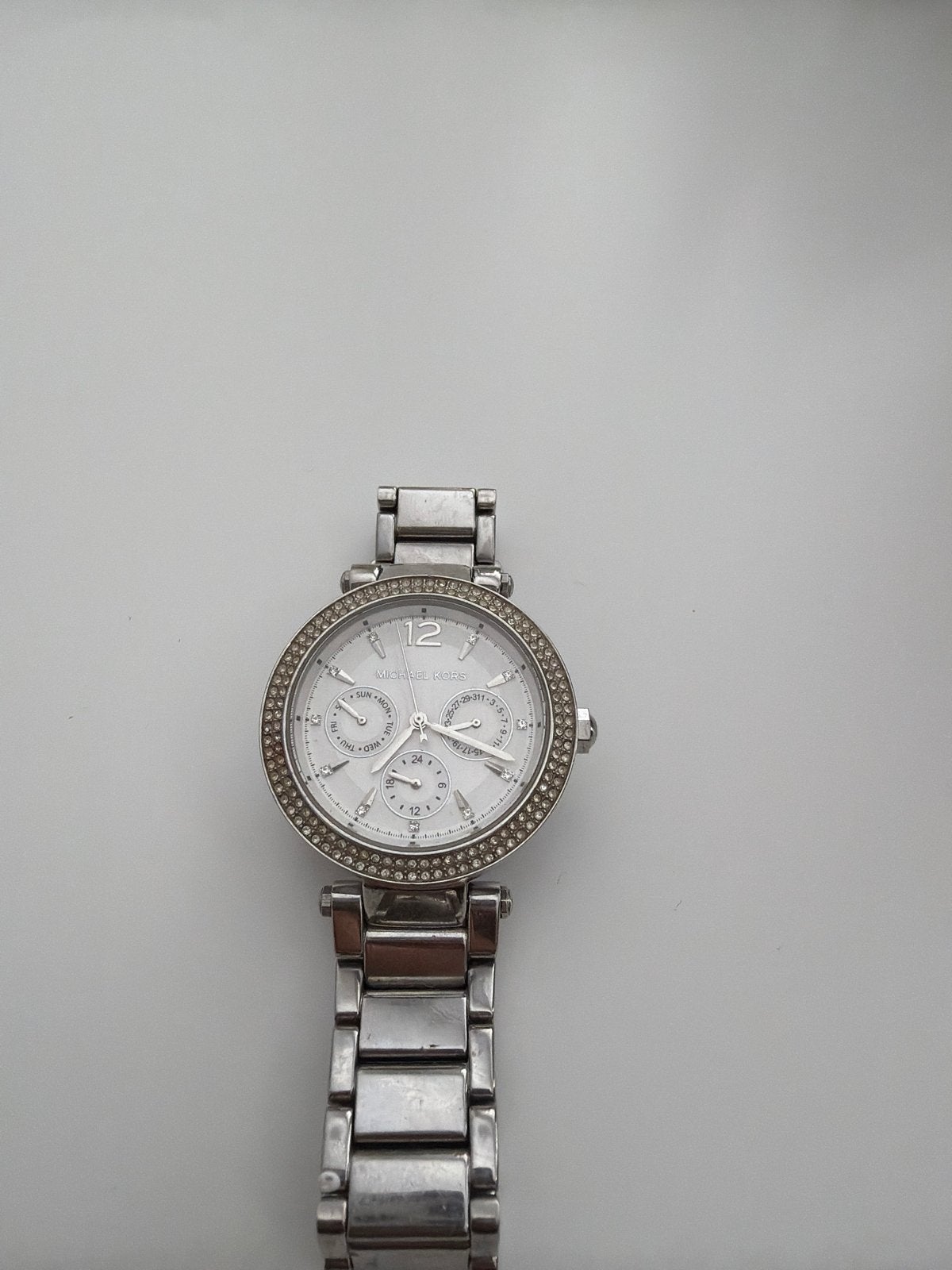 Michael Kors Dameshorloge met Strass, Sieraden, Tassen en Uiterlijk, Horloges | Dames, Overige merken, Gebruikt, Staal, Polshorloge