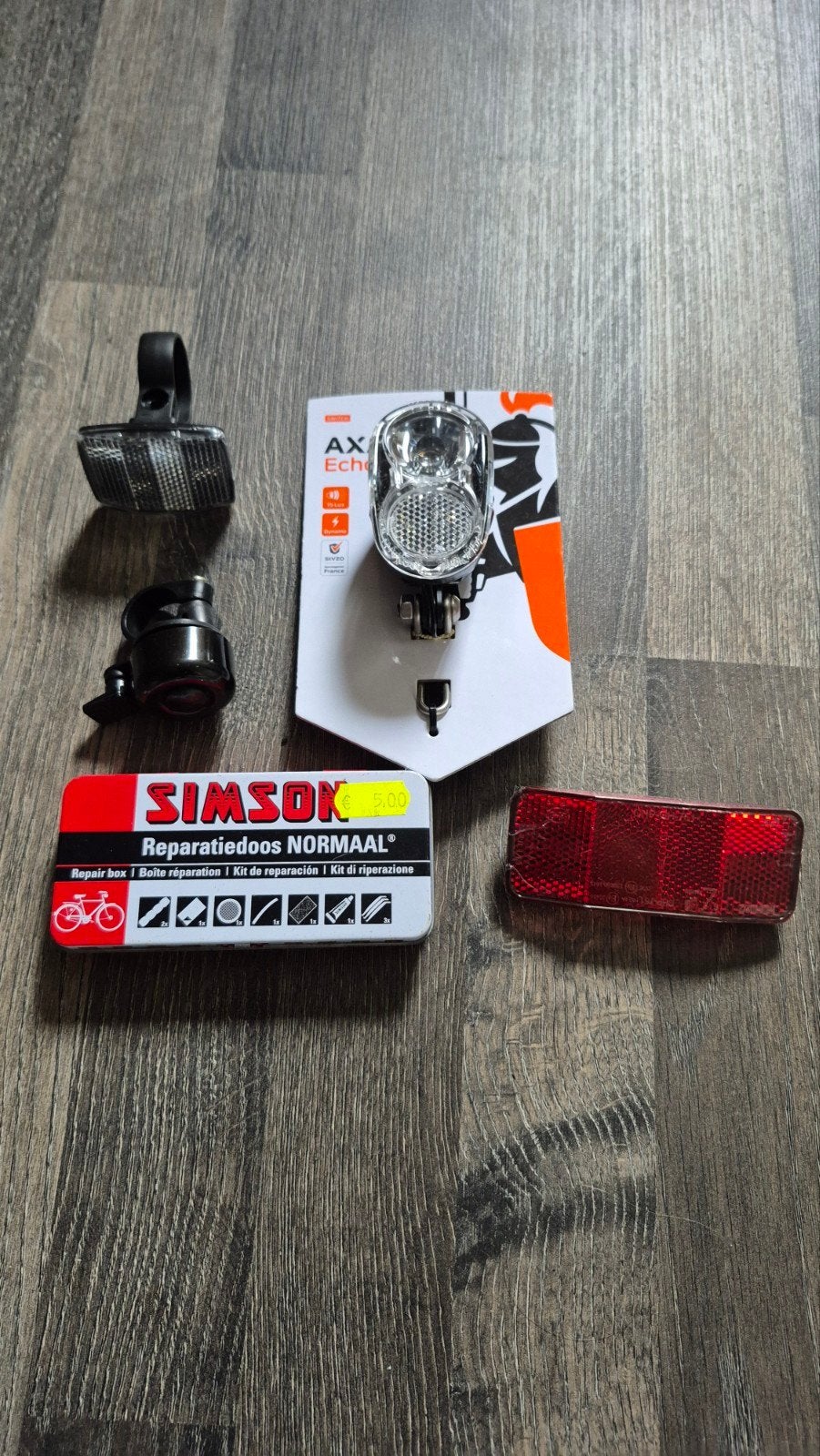 Fiets onderdelen: Verlichting, bel en reparatieset, Fietsen en Brommers, Fietsonderdelen, AXA, Simson, Elektrische fiets, Ophalen of Verzenden