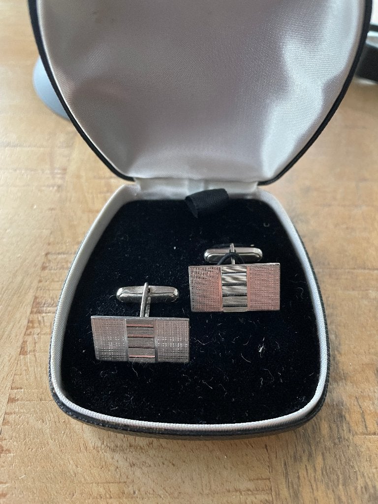 Te koop mijn zilveren, goud vergulde manchet knopen., Ophalen of Verzenden, Zilver