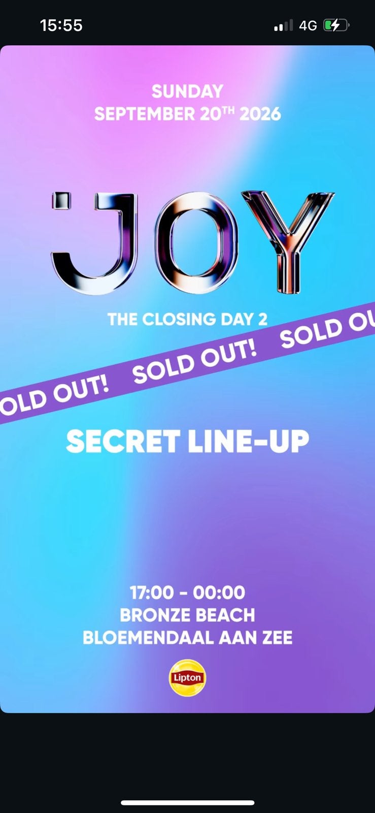 Joy Closing ticket