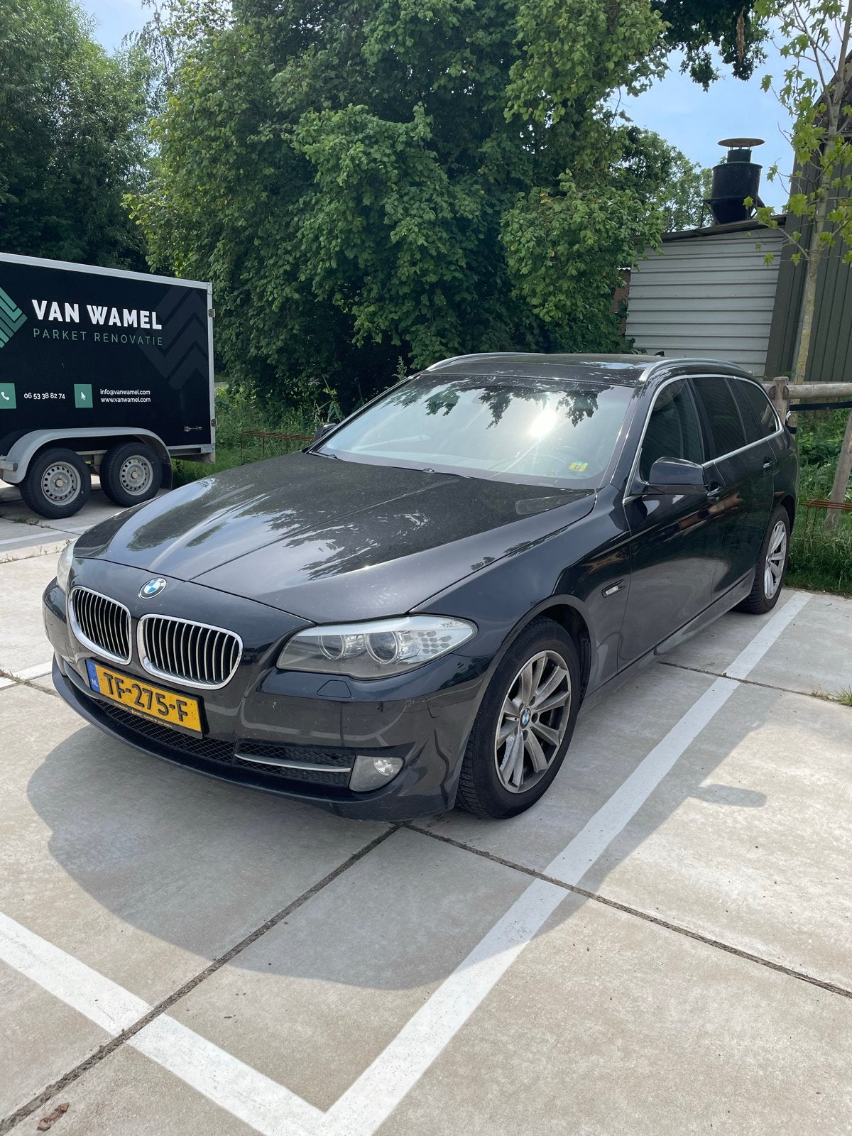 BMW 5-Serie 520D Touring 135KW Aut8 2011 Zwart, Achterwielaandrijving, 1995 cc, 2000 kg, Zwart
