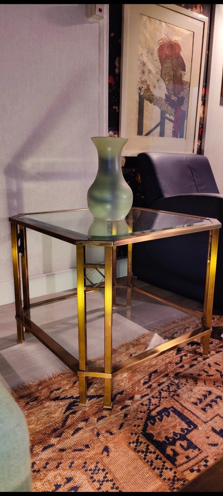 Prachtige Vintage BelgoChrom Set – Salontafel & Bijzettafel, Huis en Inrichting, Tafels | Sidetables, Ophalen, Gebruikt, 100 tot 150 cm