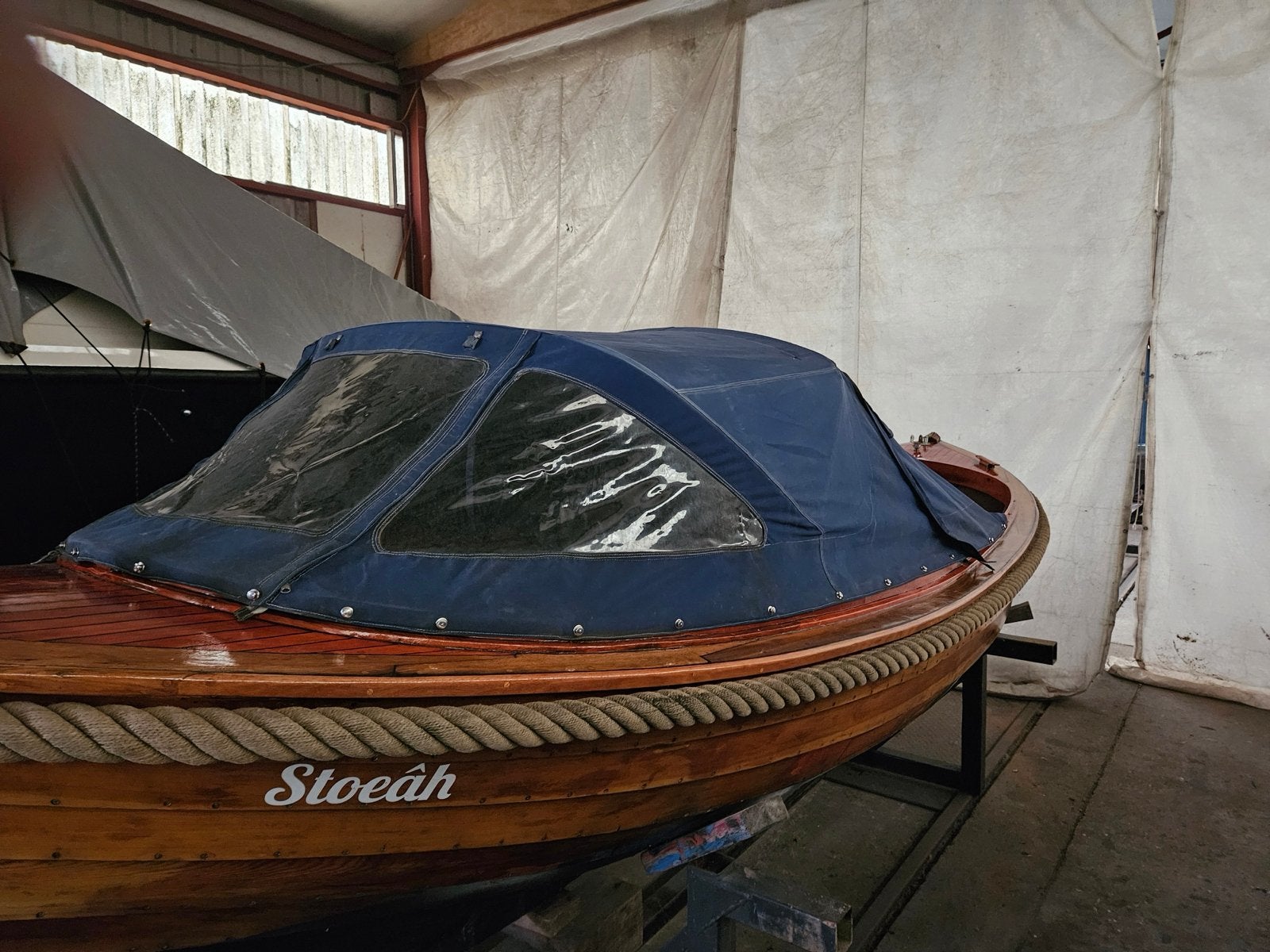 Klassieke houten sloep met buiskap spitsgatter, Buiskap, Hout, Ophalen, Overige merken