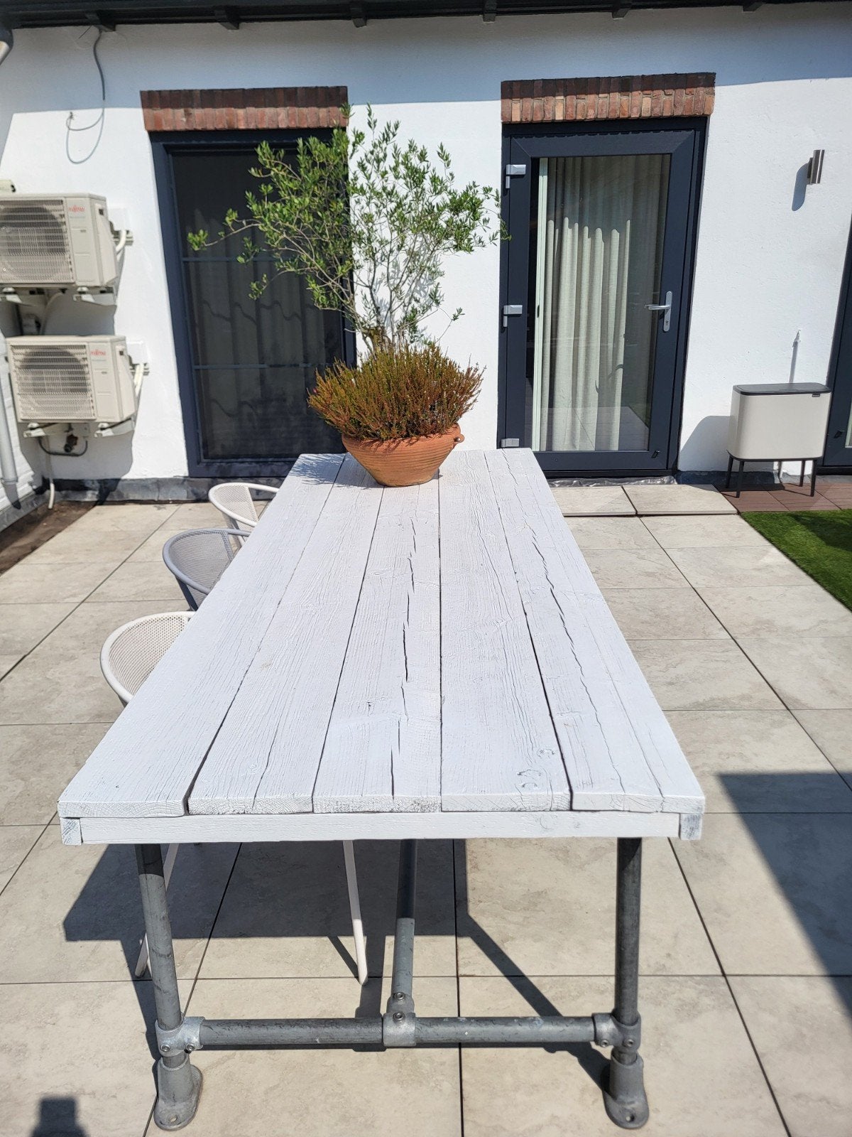 tuintafel 250x100x78, Ophalen, Gebruikt, Minder dan 1 meter
