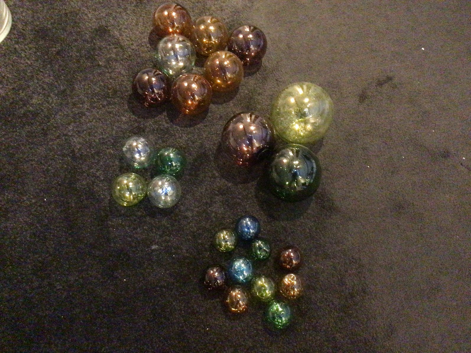 Vintage visnet glazen bollen, Antiek en Kunst, Ophalen