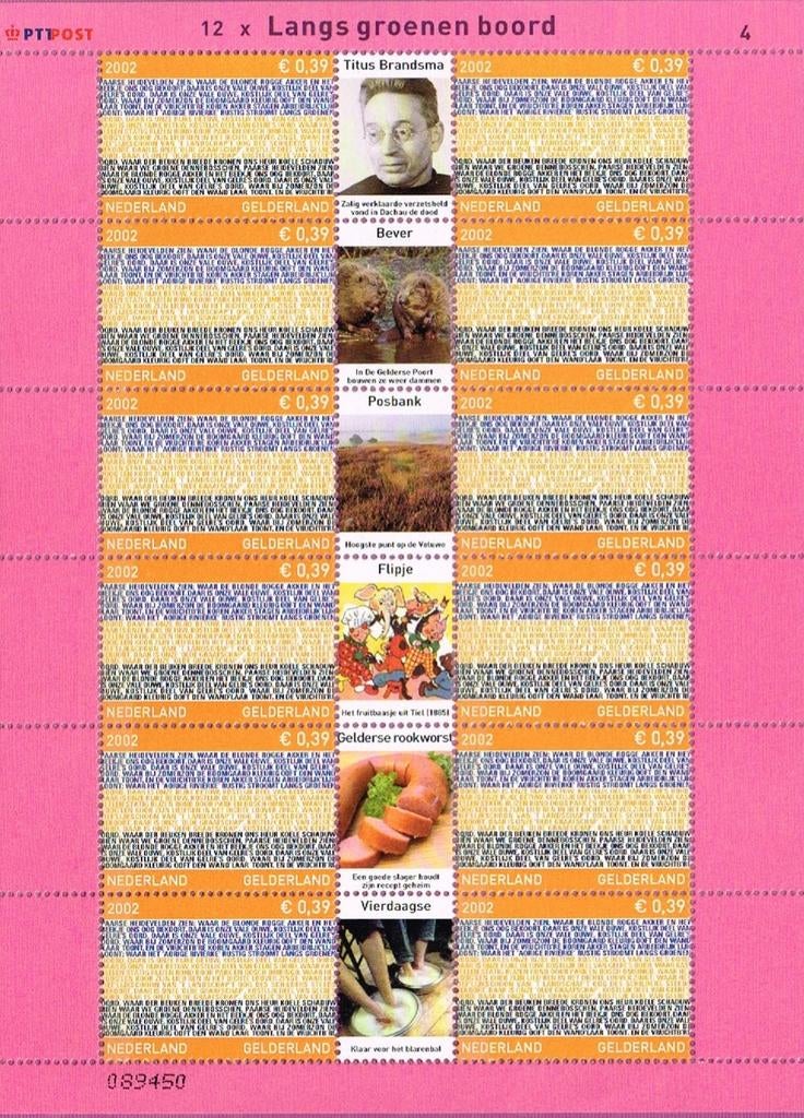 2002 Vel Provincie Vlaggen Gelderland Postfris., Verzenden, Postfris