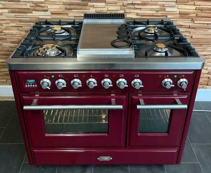 🔥Luxe fornuis Boretti majestic 100cm bordeaux rood, Witgoed en Apparatuur, Fornuizen, Niet ingevuld, 60 cm of meer, Niet ingevuld