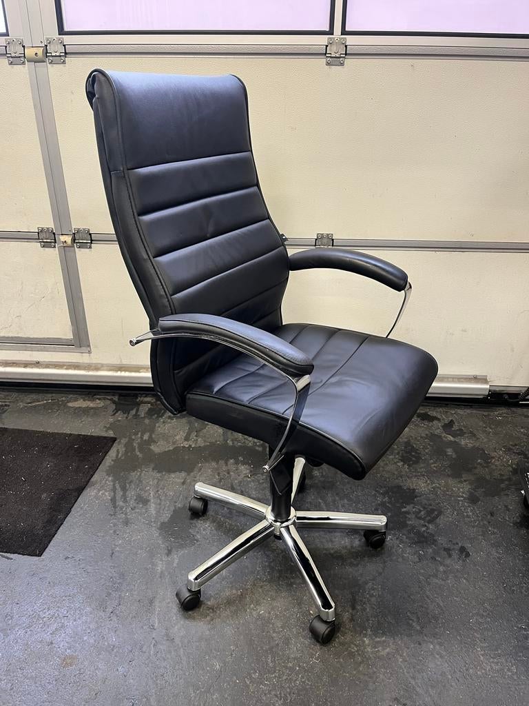 Topstar bureaustoel kunstleder, nieuw mechanisme, Huis en Inrichting, Bureaustoelen, Ophalen of Verzenden, Zo goed als nieuw, Zwart