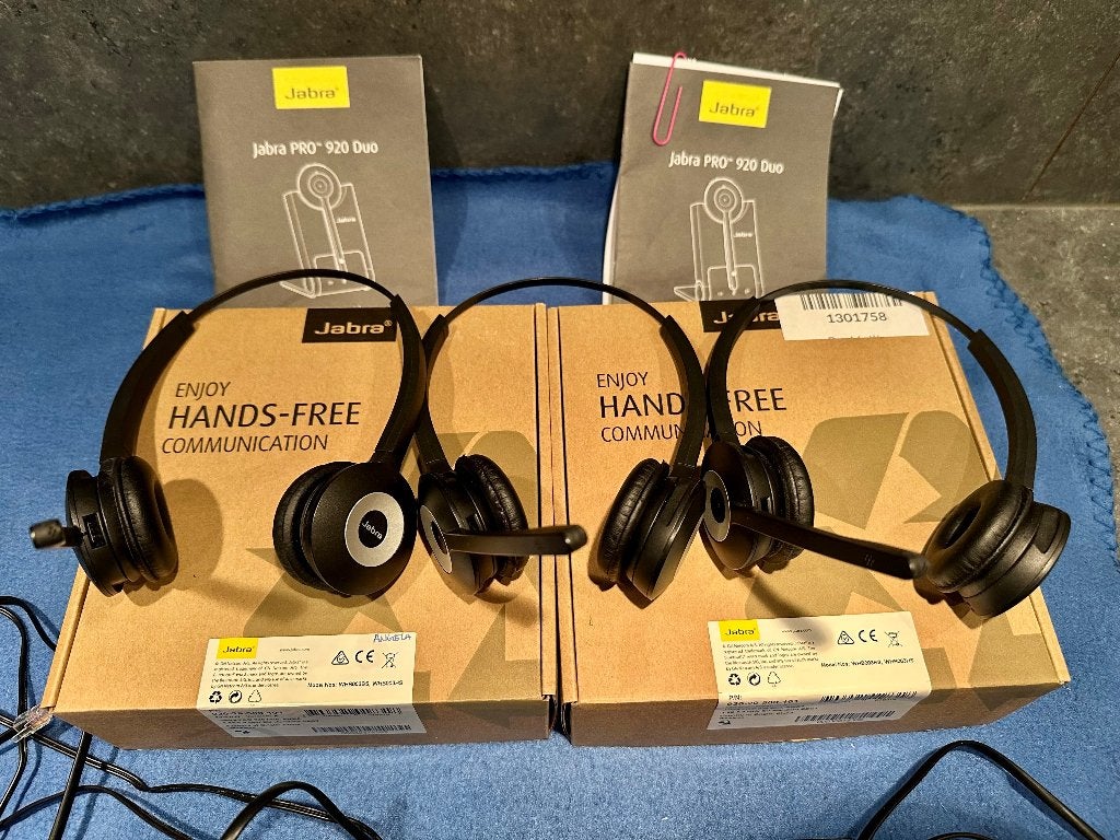 Jabra PRO 920 Duo – Professionele draadloze headset (DECT), Computers en Software, Headsets, Gebruikt, On-ear, Ophalen of Verzenden