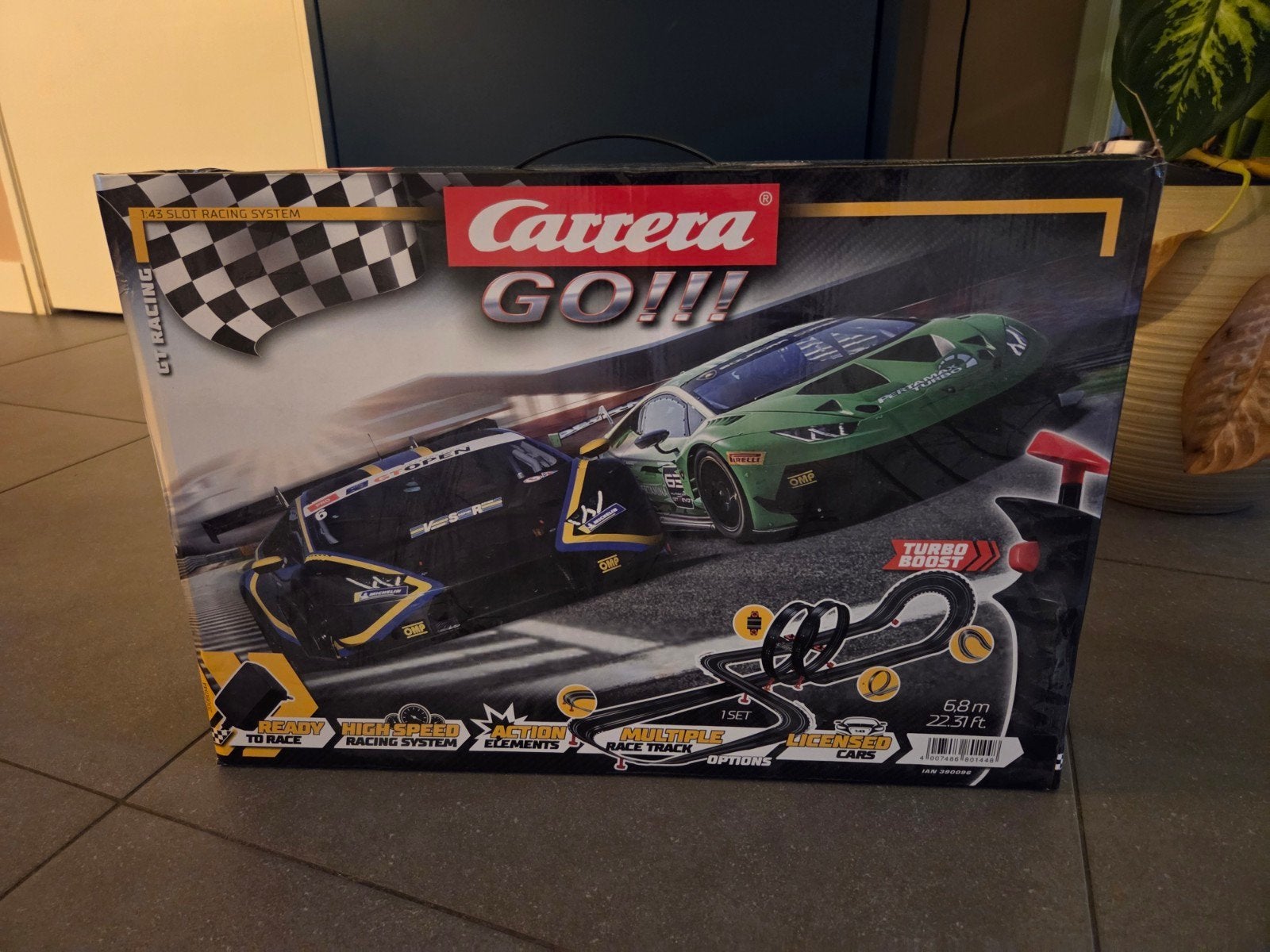 Carrera GO!!! Racebaan met Turbo Boost - Zo goed als nieuw, Carrera, Ophalen of Verzenden, Elektrisch, Racebaan