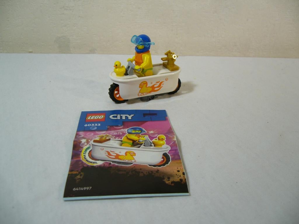Lego City 60333 Bathtub Stunt Bike, Lego, Ophalen of Verzenden, Compleet, Complete set