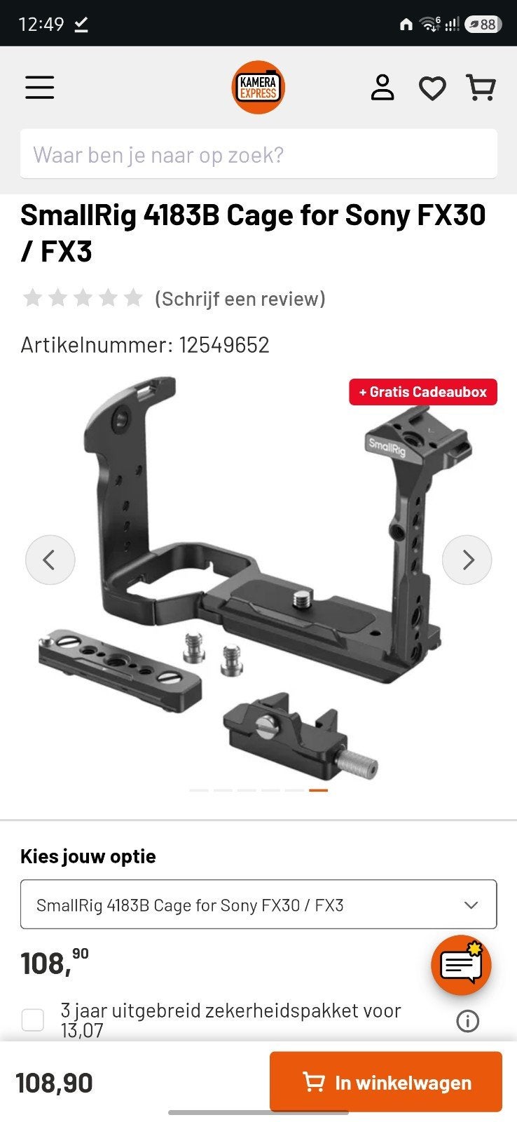 SmallRig Cage voor Sony FX3 / FX30 - Nieuw in verpakking, SmallRig, Camera rig/cage, Ophalen, Nieuw