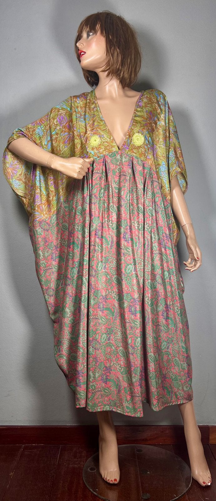 Sissel Edelbo zijden kaftan jurk Juno SILK Dress, Overige kleuren, Maat 42/44 (L), Ophalen of Verzenden, Zo goed als nieuw