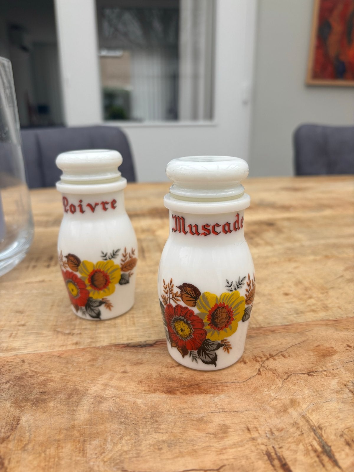 Vintage Kruidenpotjes Peper en Nootmuskaat, Ophalen of Verzenden
