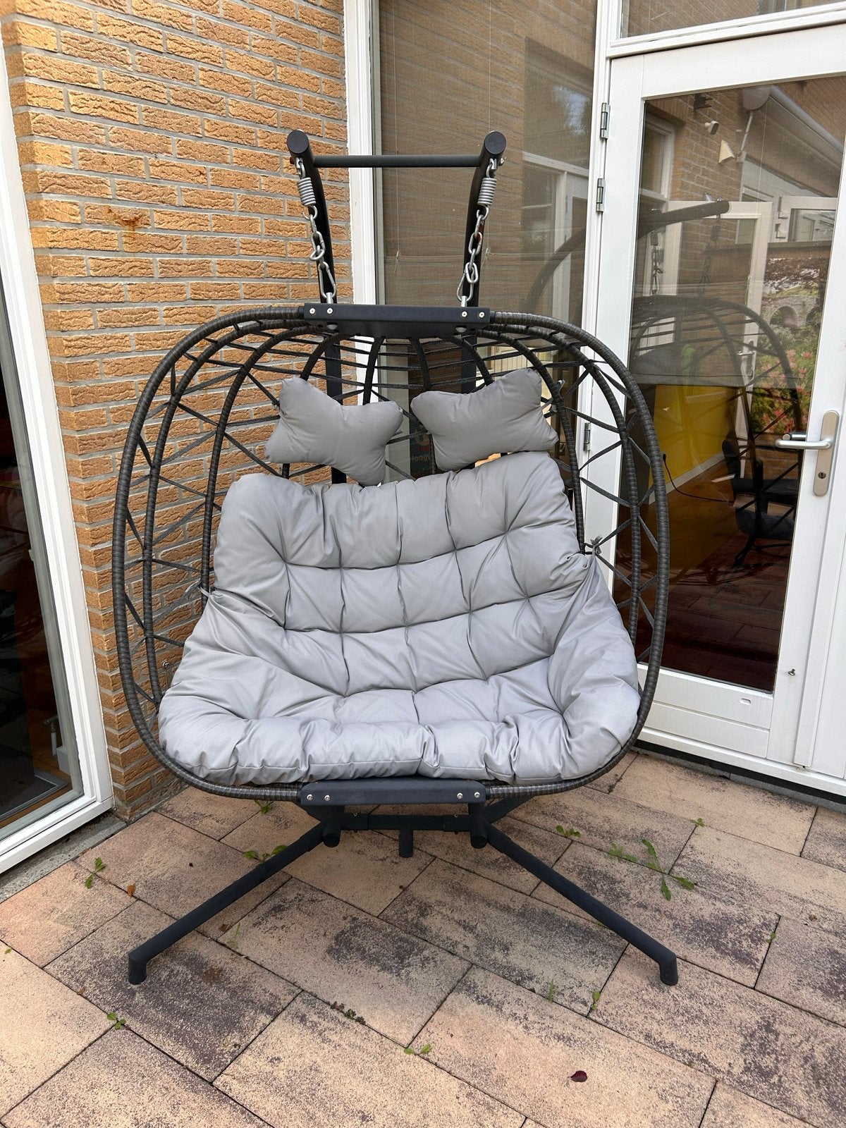 Hangstoel / Zit-ei (Orgarden, Helsinki, 2 Ps Schommelstoel), Ophalen, Meerpersoons, Zo goed als nieuw, Met standaard