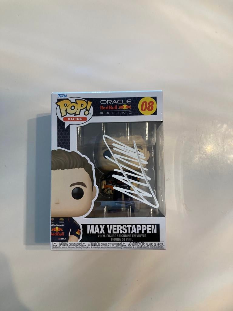 Max verstappen funko pop 08 gesigneerd, Ophalen of Verzenden, Nieuw, Formule 1