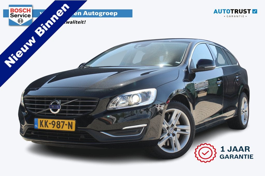 Volvo V60 2.4 D6 Twin Engine Momentum | Incl. 12 maanden gar, Auto's, Automaat, Zwart, Vierwielaandrijving, 1880 kg