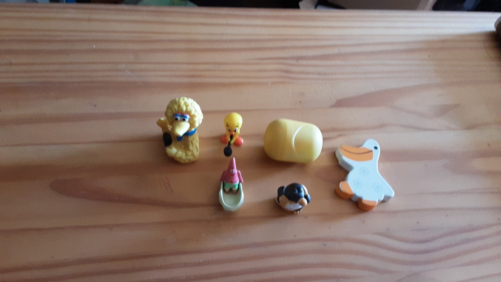 Leuke miniatuur poppetjes: Pino, Tweety, Patrick en meer!, Ophalen of Verzenden, Gebruikt