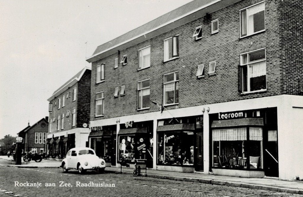 Rockanje, Raadhuislaan - 1958, Ophalen of Verzenden, 1940 tot 1960, Gelopen, Zuid-Holland