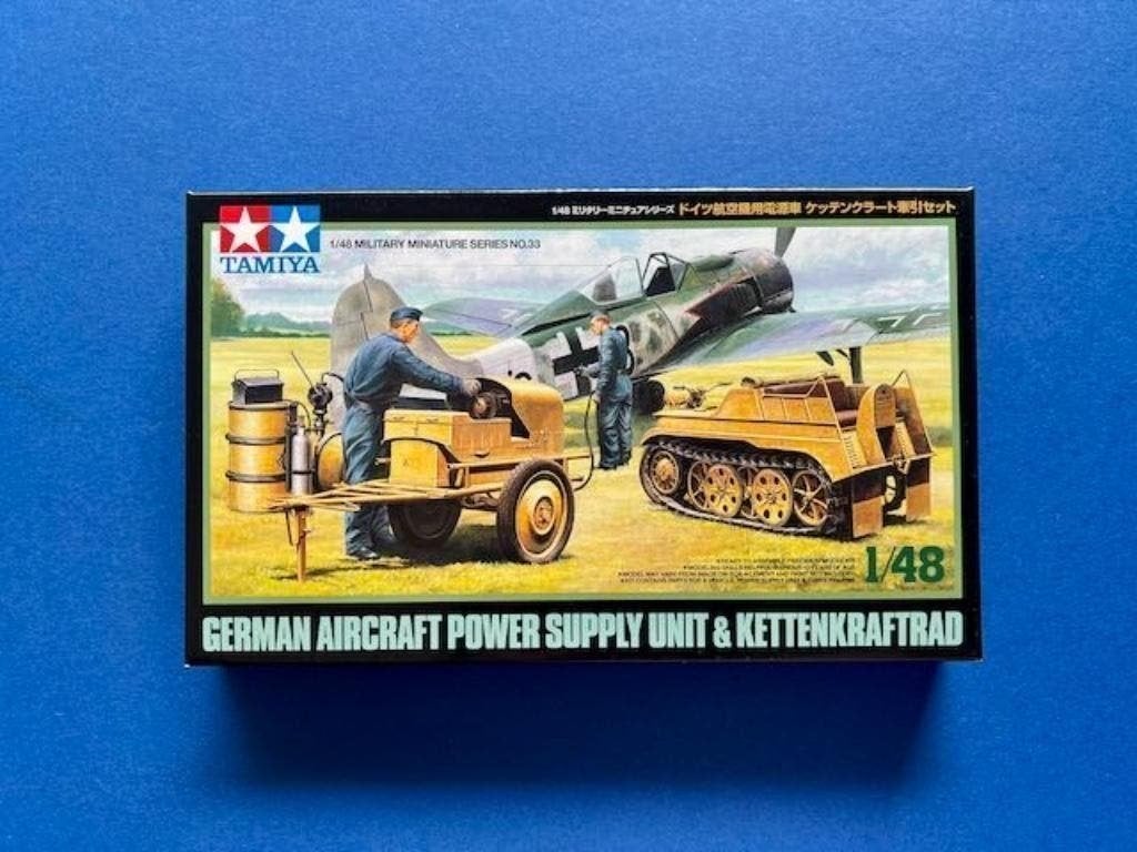 Tamiya	32533	German Aircraft Power Supply Unit & Krad 1/48, Verzenden, 1:32 tot 1:50, Nieuw, Italeri