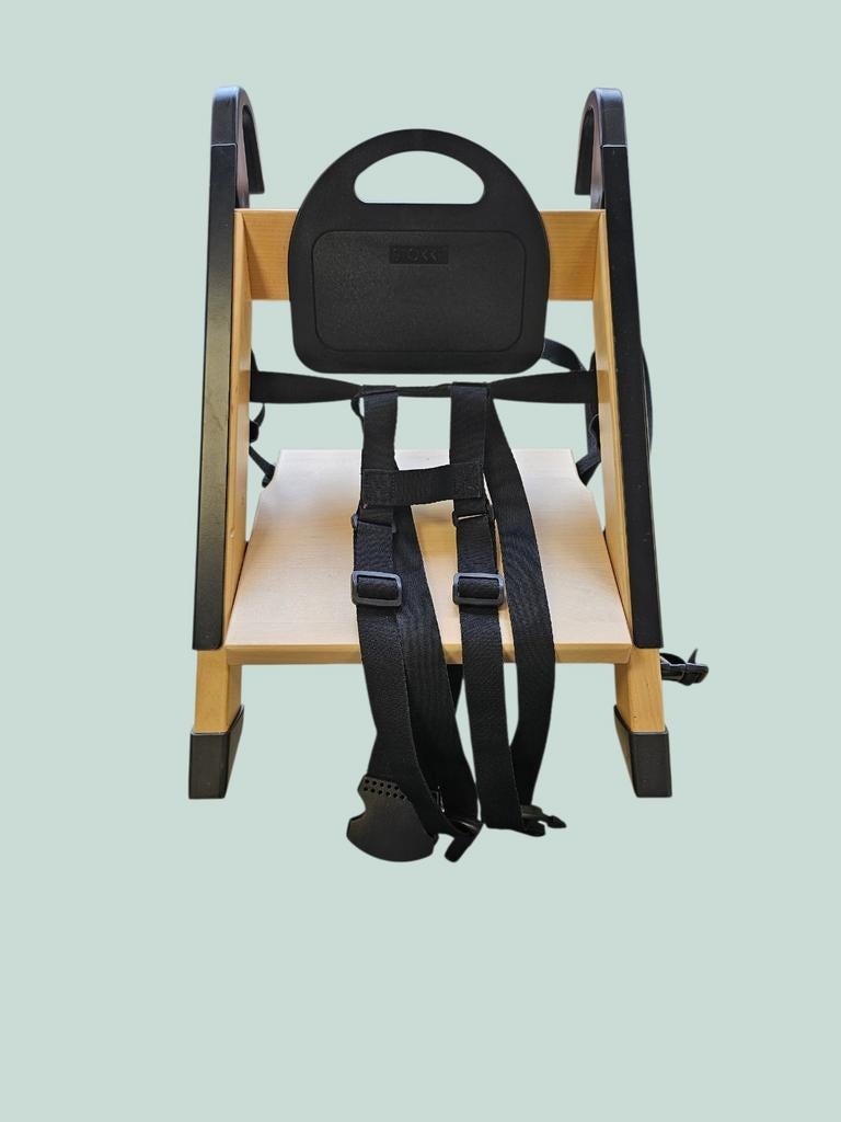 Stokke Clikk kinderstoel - Zwart/Naturel met gordel, Ophalen, Stokke AS, Meegroeistoel, Zo goed als nieuw