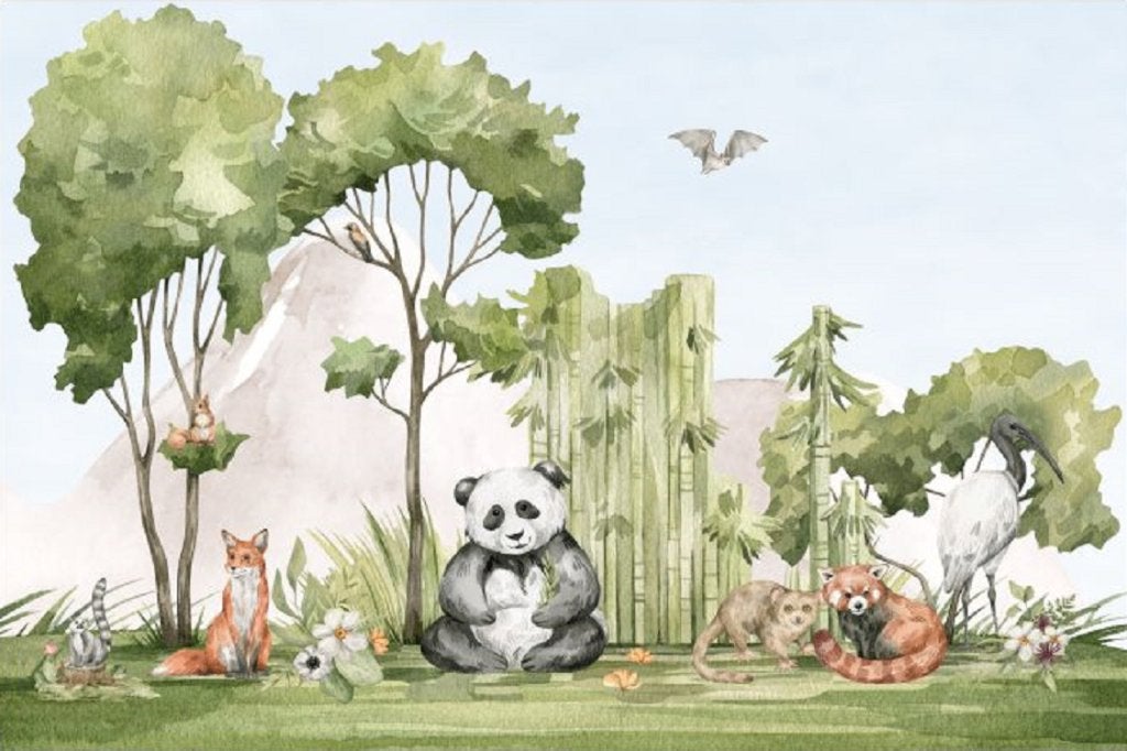 Panda behang kinderkamer VINYL OP MAAT, Muurdeco4kids, Verzenden, Nieuw