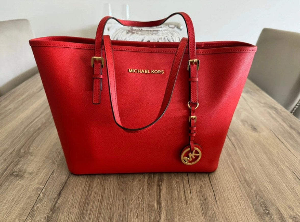 Michael Kors tas oranje/rood/koraaal, Ophalen of Verzenden, Zo goed als nieuw, Rood, Handtas