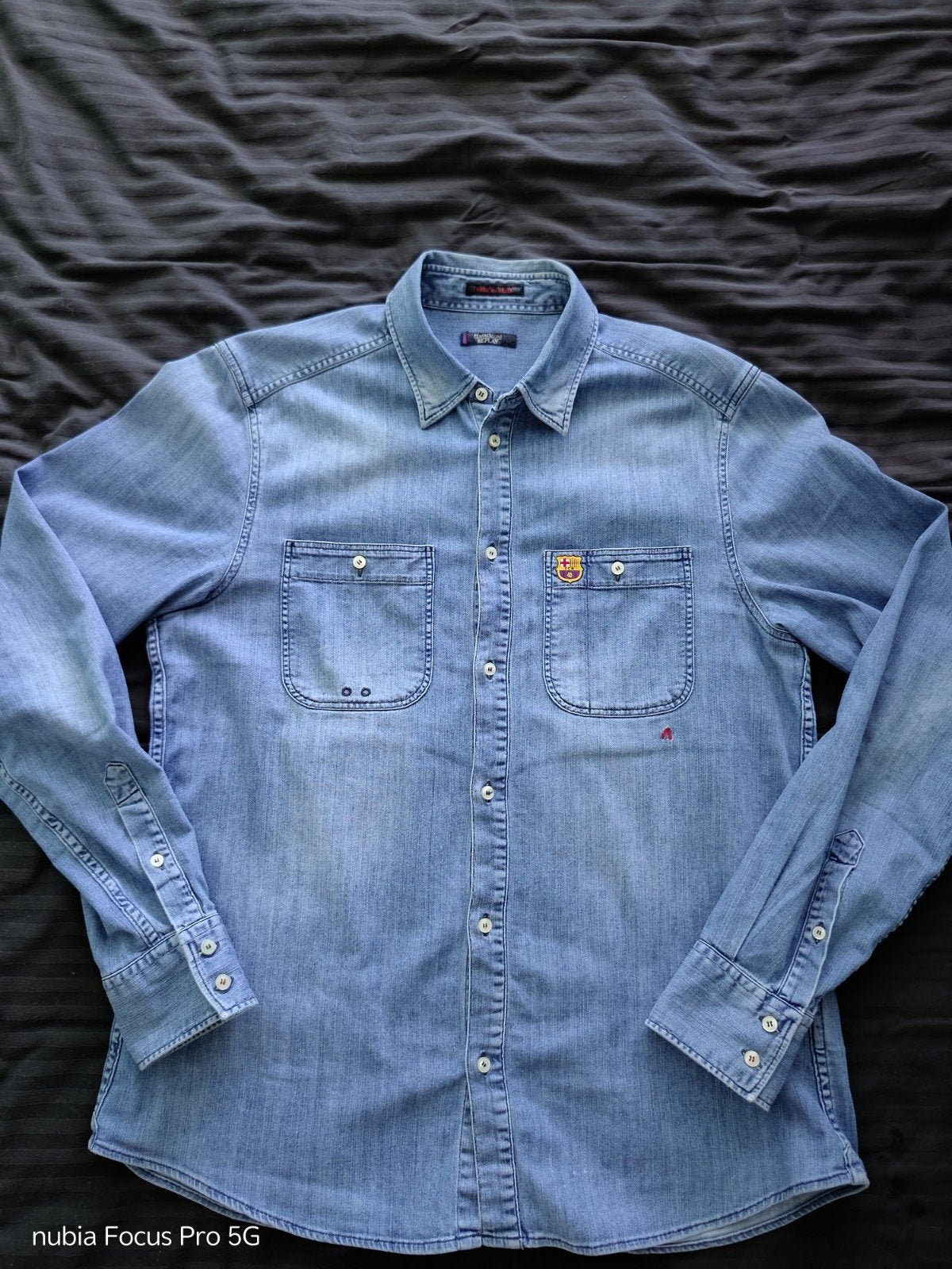 REPLAY Jeans overhemd "BARCELONA" L, Blauw, Ophalen of Verzenden, Zo goed als nieuw, Halswijdte 41/42 (L)