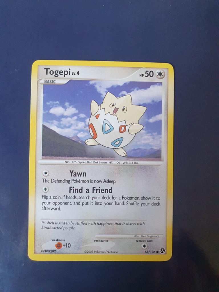 Togepi LV.4 Pokémon kaart - Basic - HP50, Hobby en Vrije tijd, Verzamelkaartspellen | Pokémon, Gebruikt, Losse kaart, Ophalen of Verzenden