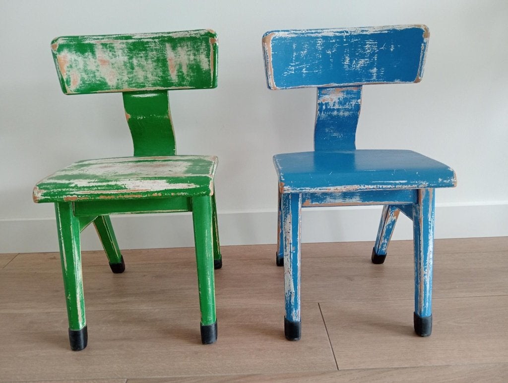 kleuterstoeljes 2x, Ophalen, Gebruikt, Stoel(en)