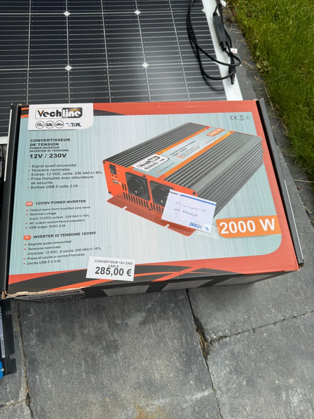 Compleet Zonne-energiesysteem: Paneel, Batterij, Omvormer, Ophalen, Gebruikt, Compleet systeem, 100 tot 200 wattpiek