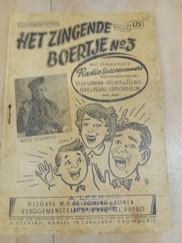 Het Zingende Boertje No. 3 - Radio Succesnummers., Gelezen, Ophalen of Verzenden, A. Leering, Genre of Stijl