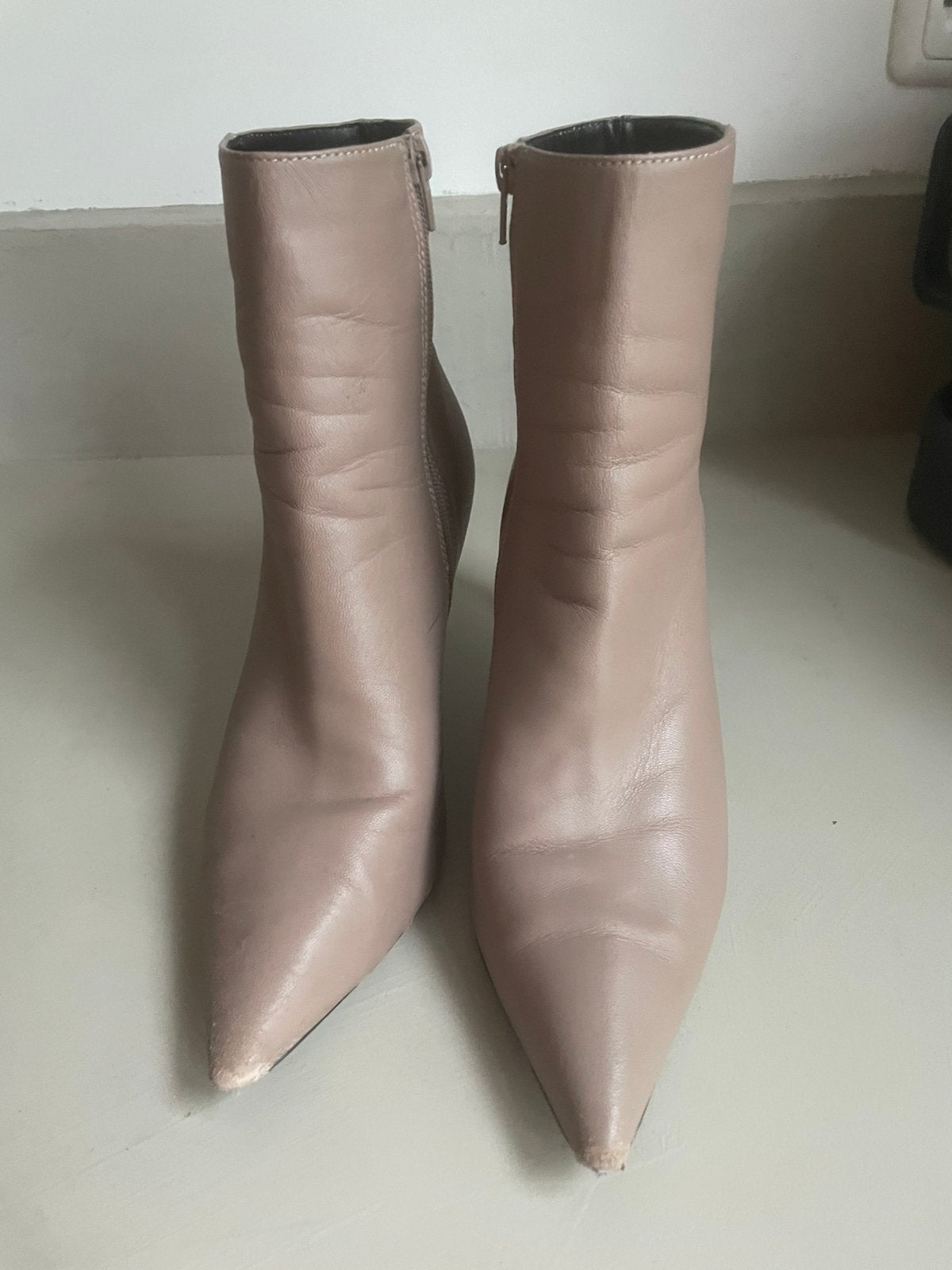 Dune London enkellaarsjes met hak - khaki maat 41, Beige, Lage of Enkellaarzen, Ophalen of Verzenden, Dune London