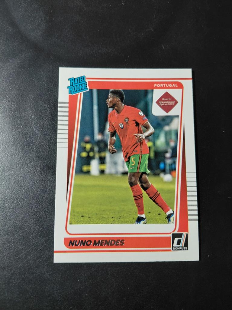Nuno mendes ROOKIE (portugal) panini donruss 2021/22, Ophalen of Verzenden, Nieuw, Buitenlandse clubs, Poster, Plaatje of Sticker