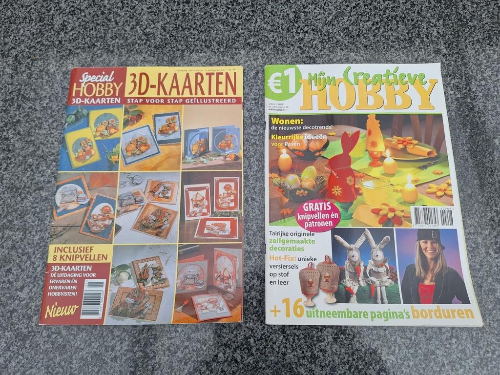 Hobbytijdschriften: 3D-kaarten en Mijn Creatieve Hobby, Ophalen of Verzenden