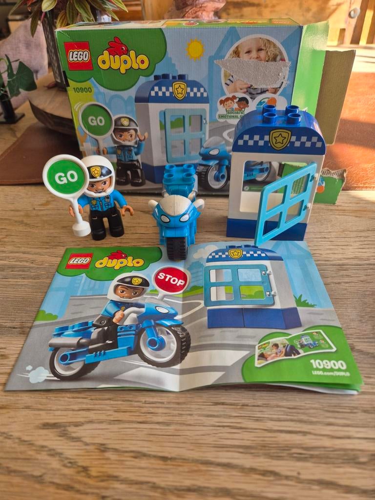 LEGO Duplo Politiebureau en Motor (10900), City, Ophalen of Verzenden, Zo goed als nieuw, Duplo