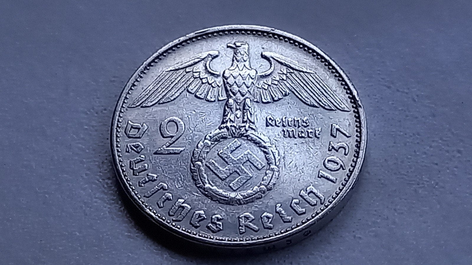 WO2 2 Reichsmark 1937G zilver nazi duitsland, Ophalen of Verzenden, Duitsland, Losse munt, Zilver