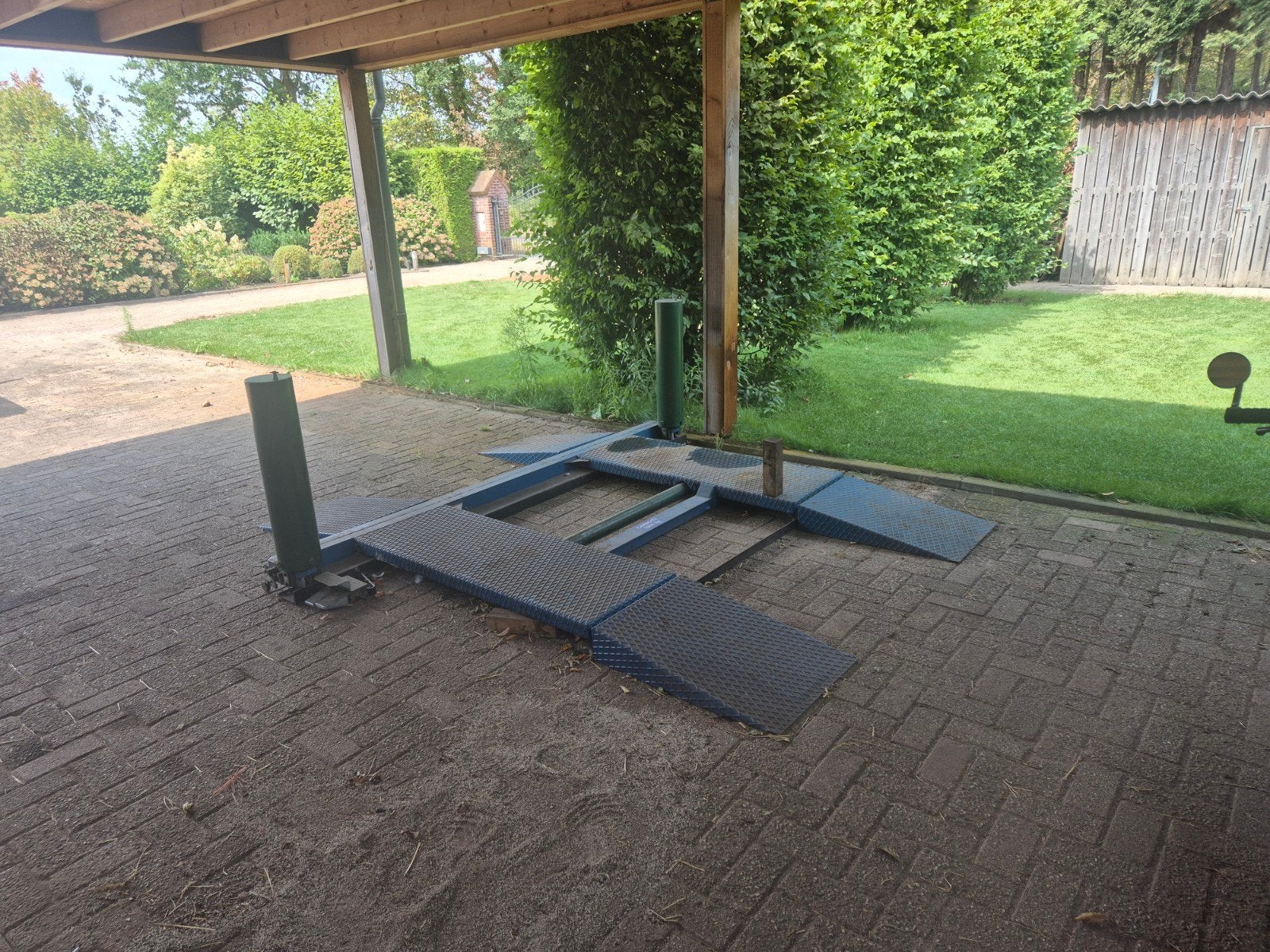 Robuuste Schaarhefbrug poetsbeurt, bandenbrug  op lucht 3000, Auto diversen, Autogereedschap, Ophalen, Gebruikt