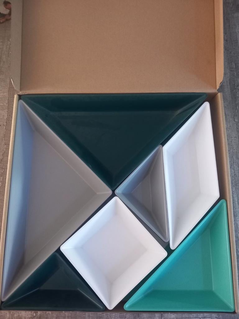 Koziol tangram ready goumet-set nieuw, Overige materialen, Nieuw, Ophalen of Verzenden, Schaal of Schalen