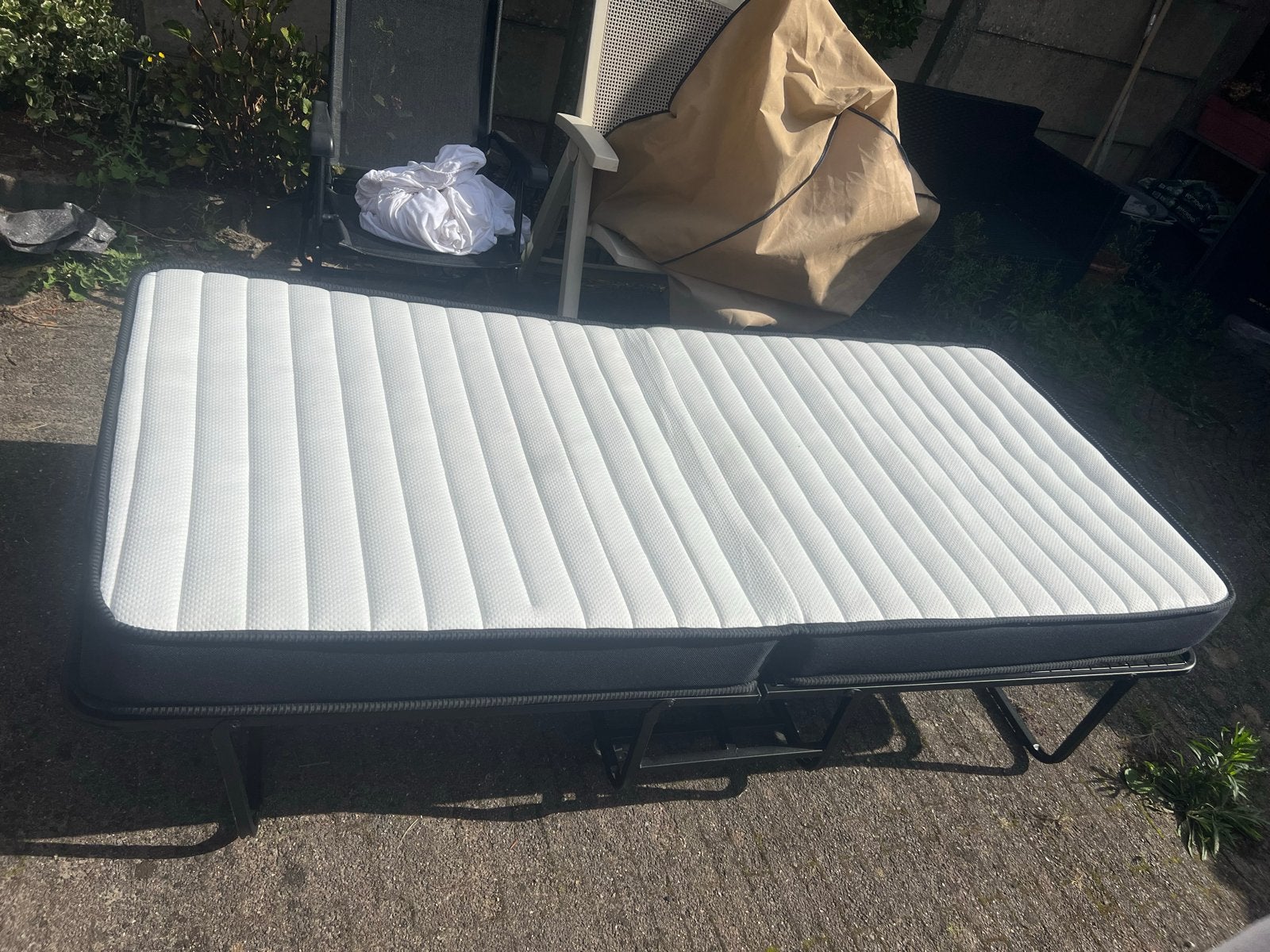 Sleepking Plooibed / Vouwbed - Vino - 90x200 - Zwart, Ophalen, Gebruikt, 90 cm, Eenpersoons