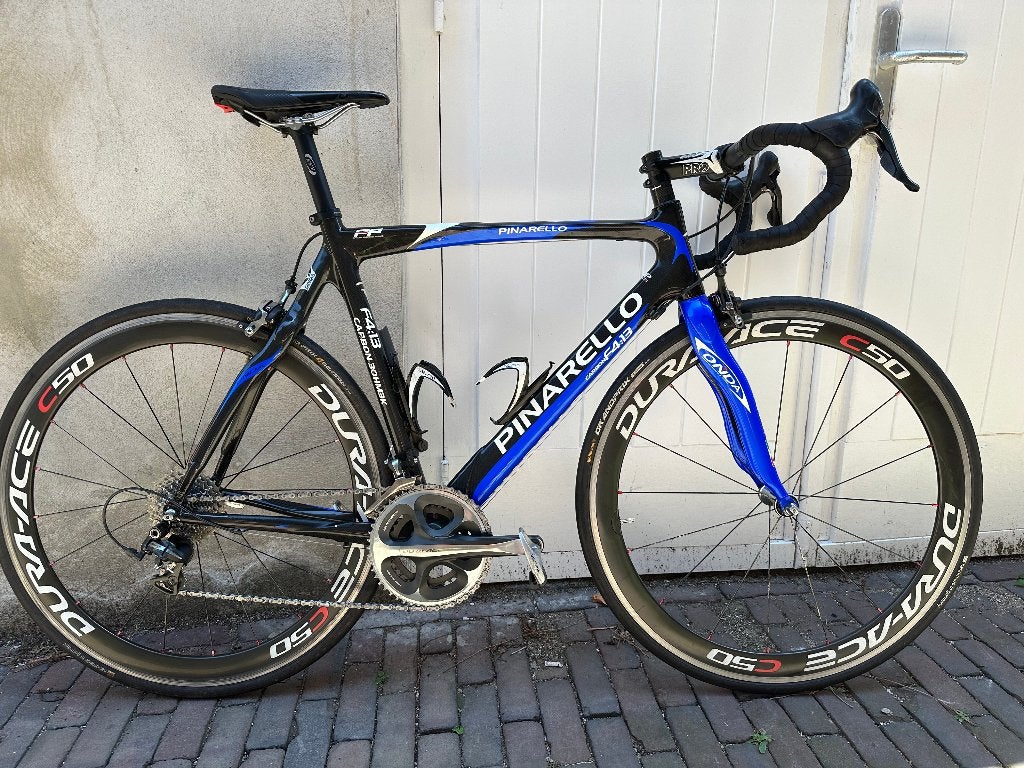 Pinarello F:413 Dura Ace Full Carbon, Dura ace C50 wielen, 28 inch, Gebruikt, Carbon, Hinthamerstraat 206