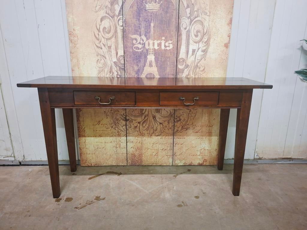 Gereserveerd Klassiek donker kersen sidetable, haltafel,, Huis en Inrichting, Ophalen of Verzenden, 25 tot 50 cm, Rechthoekig