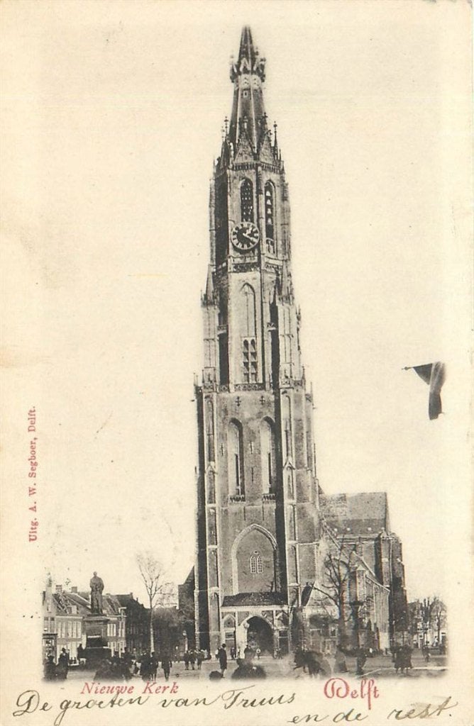 701-383-029 Delft Nieuwe Kerk, Verzenden, Voor 1920, Zuid-Holland