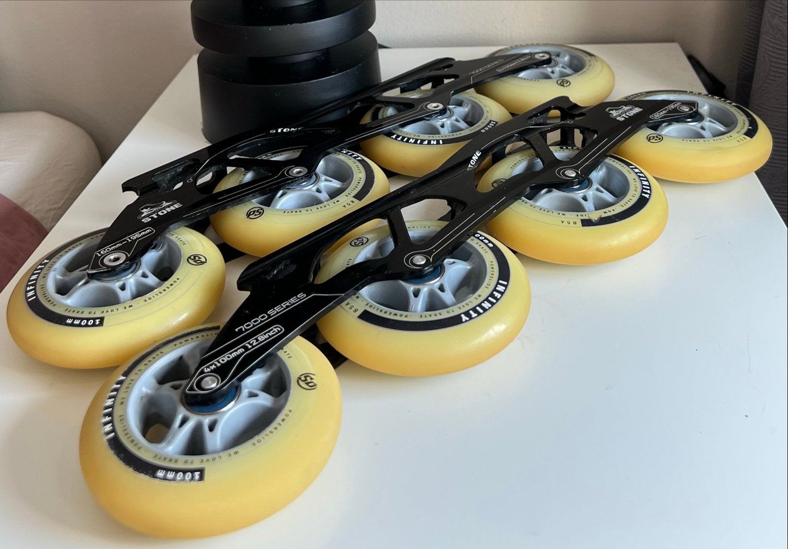 Stone 7000 Series skeelerframes met Powerslide Infinity wiel, Ophalen of Verzenden, Zo goed als nieuw, Wielen of Lagers, Overige merken