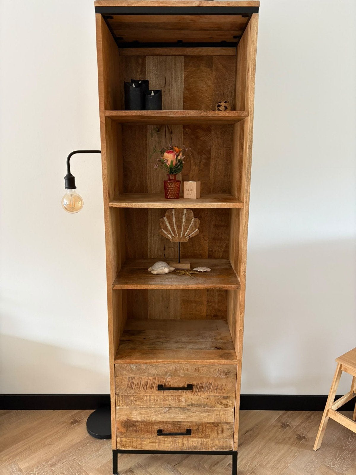 Mooie, stevige houten kast, Ophalen, 50 tot 100 cm, Zo goed als nieuw, 150 tot 200 cm